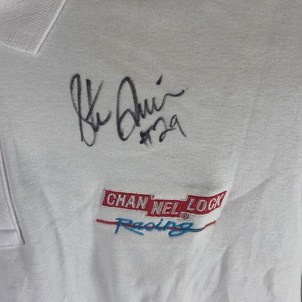 STEVE GRISSOM AUTOGRAPH Channel Lock NASCAR   # 29 Polo SHIRT Size XL